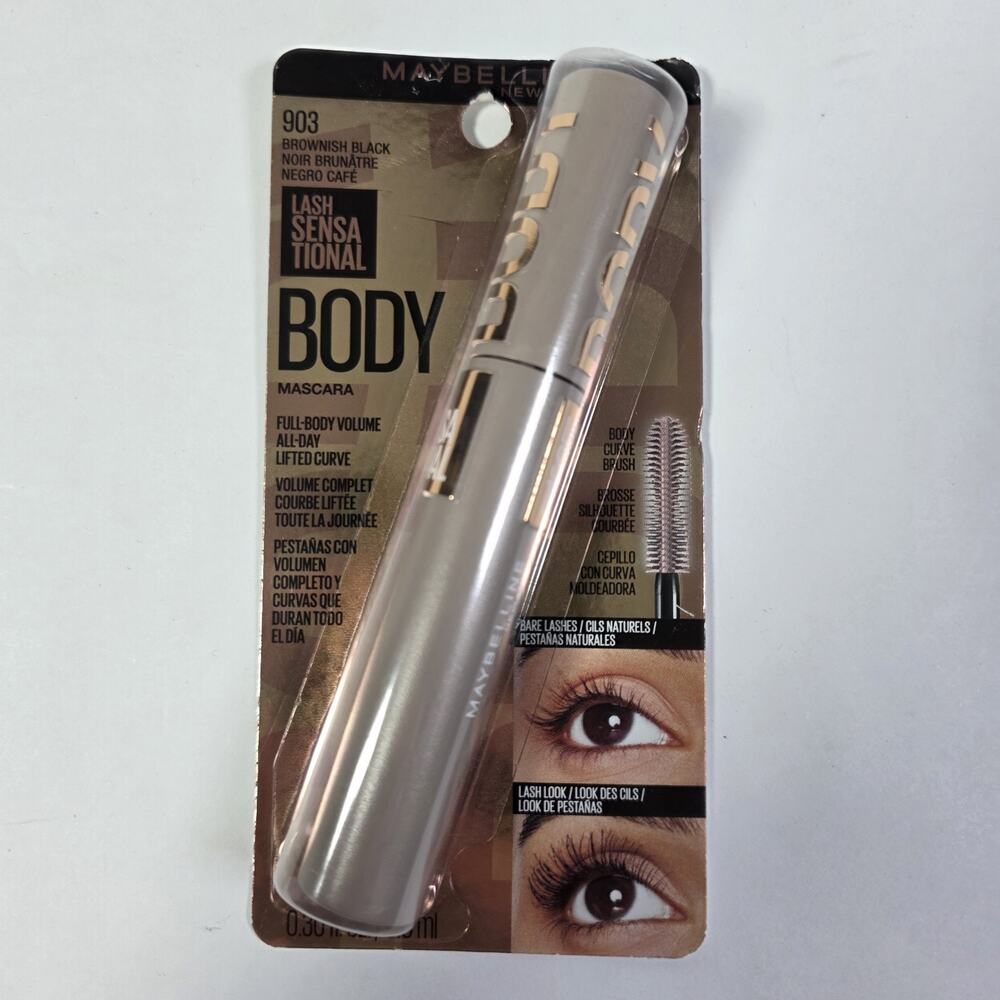 Maybelline Lash Sensational Body Washable Mascara Brownish Black 24HR 903 1PK
